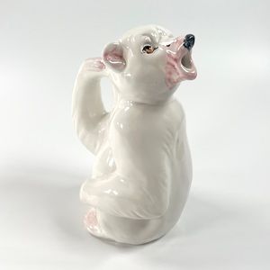 Vintage 90s White Polar Bear Pitcher Vase